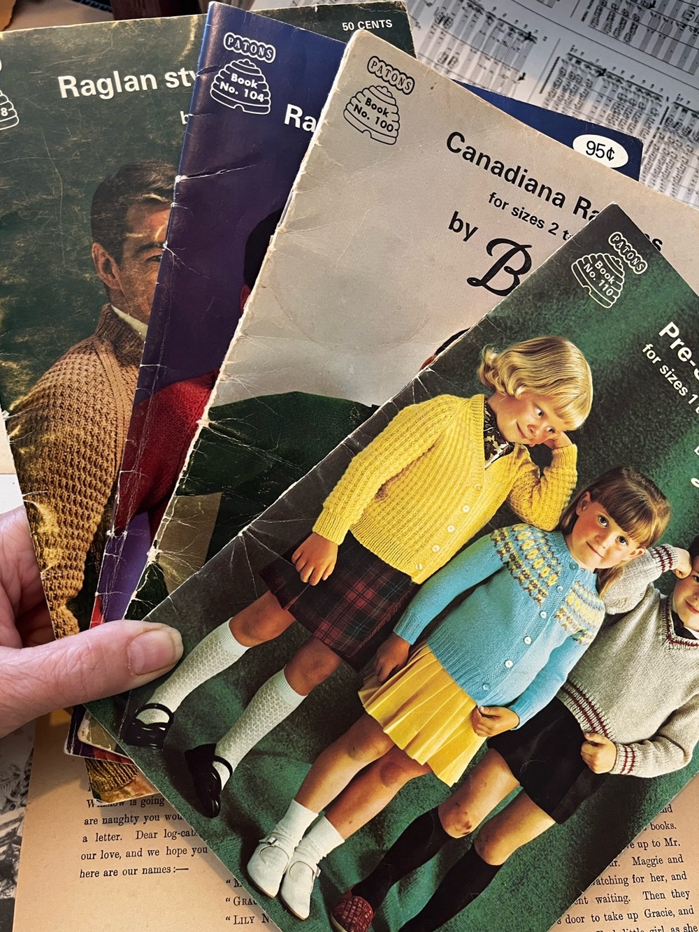 Patons Various Knit Swester and Cardigan Pattern Booklets by Beehive lot of 4